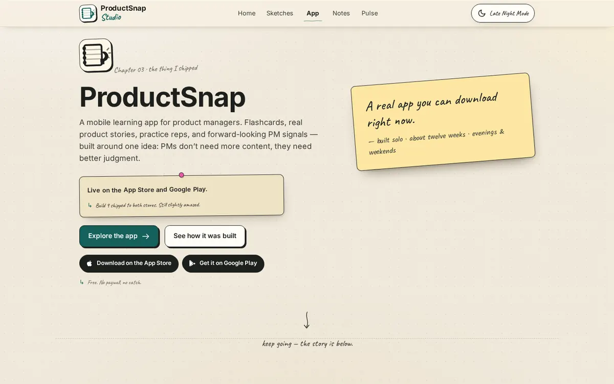 Screenshot of ProductSnap